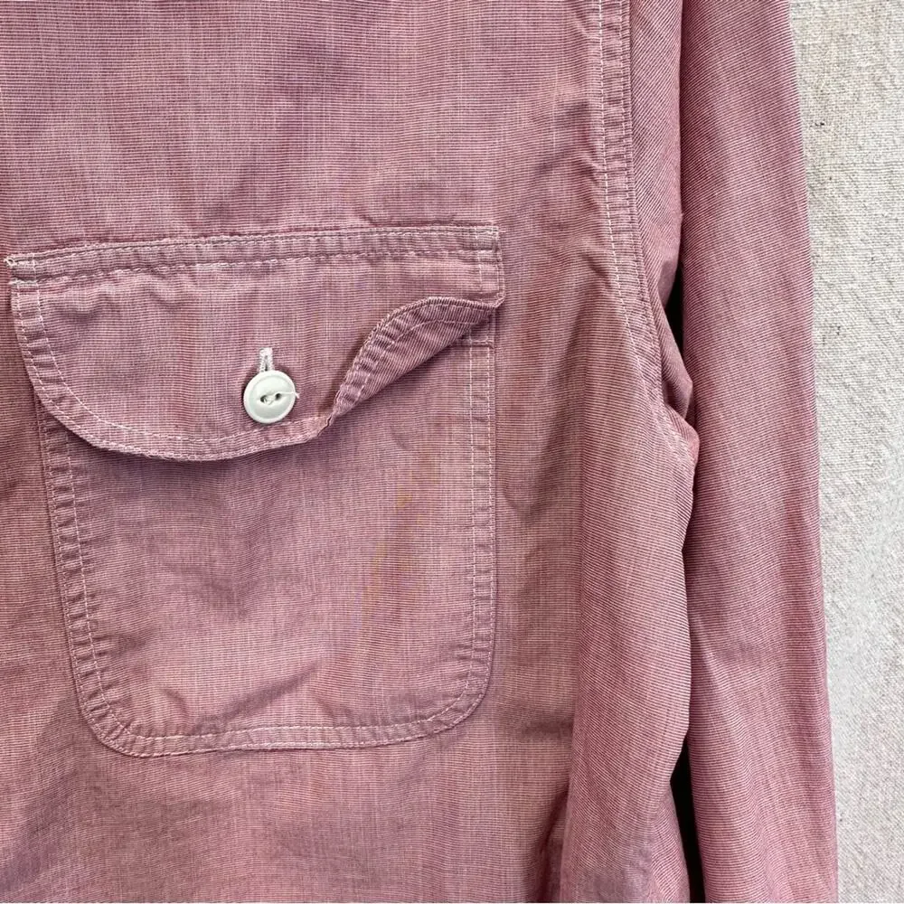 J. Crew lot of 3 men's button down long sleeve red/orange shirts size‎ Medium